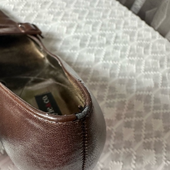 Style & Co. Brown Leather Buckled Women’s Heels Size 10 M - Picture 9 of 10